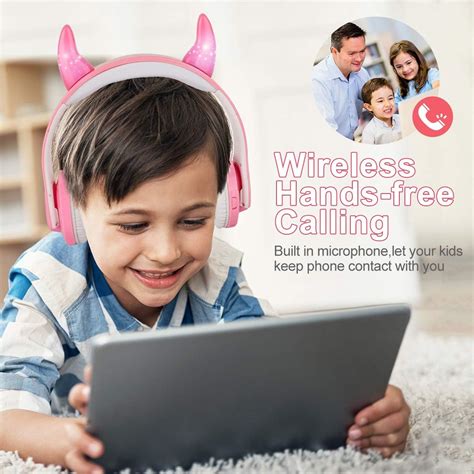 Buy AZACOW Kids Headphones Wireless with Microphone Over Ear,Bluetooth ...