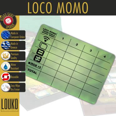 Acheter Loco Momo - Feuille de score réinscriptible - Louko ...