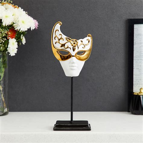 Buy Vitara Ceramic Mask Table Accent from Home Centre at just INR 1499.0