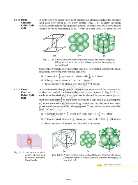 The Solid State - NCERT Book of Class 12 Chemistry Part I