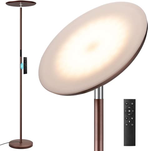 Modern LED Floor Lamp - Remote & Touch Control, Sky Torchiere Standing ...