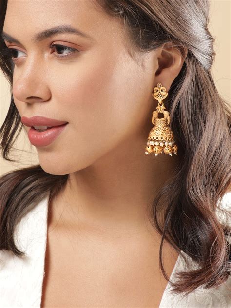 Shop Exquisite Collection of Gold Plated Jhumka Earrings – Rubans