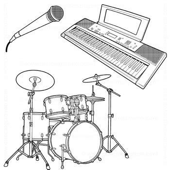 Image result for Rock Band Instruments Clip Art