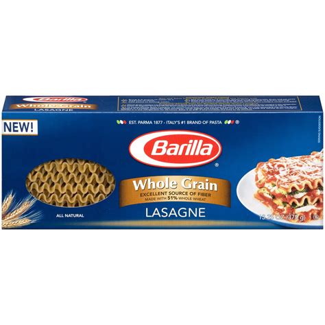 Whole Wheat Lasagna Noodles