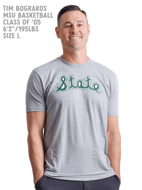 Michigan State Apparel | MSU "State" Script Basketball T-Shirt – Nudge ...