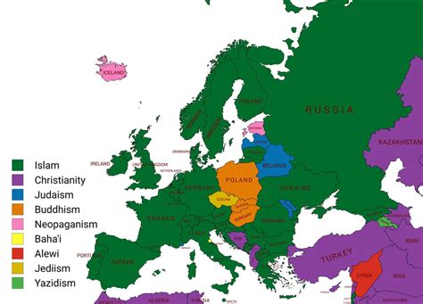 Religion Map of Europe 的图像结果