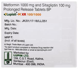 Lupisit M Xr Tablet 10 - Uses, Side Effects, Dosage, Price | Truemeds