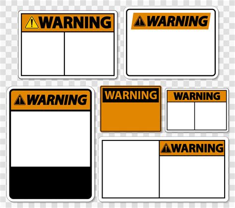 symbol warning sign label on transparent background 2315027 Vector Art ...