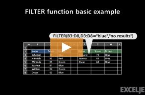 Excel 365 Filter Function 的图像结果
