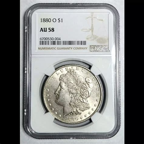 1880-O Morgan Silver Dollar NGC AU-58 - Bob Paul Rare Coins