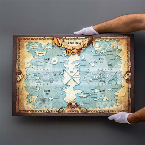 Anime One Piece World Map: Wrapped Canvas Wall Art - Etsy