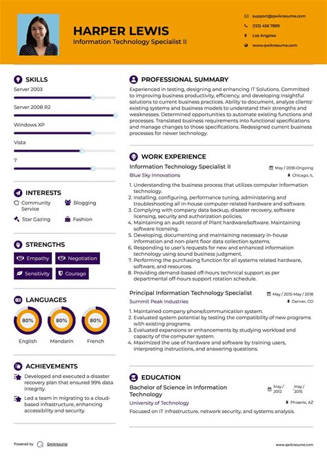 10+ IT Specialist Resume Samples & Templates for 2025
