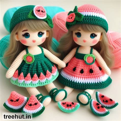 Watermelon Crochet Doll Clothes Ideas, Summer Crochet Ideas