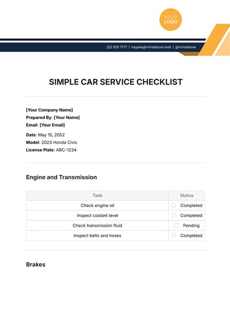 Free Vehicle Pre-Trip Safety Checklist Template to Edit Online