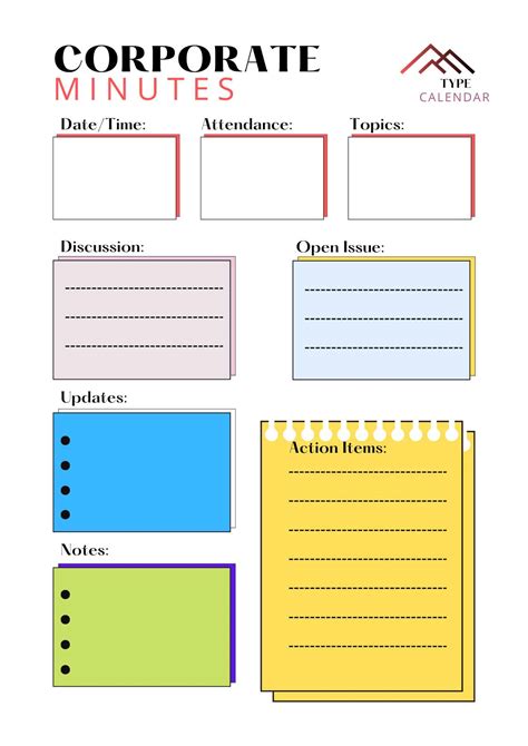 Meeting Minutes Template 的图像结果