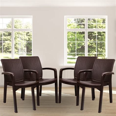 ITALICA Luxury Plastic Arm Chair for Home, Office, Living Room/Matte ...