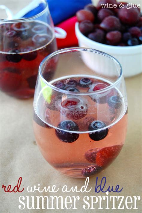 Red, Wine, & Blue Summer Sprtizer | Recipe | Wine spritzer, Yummy ...