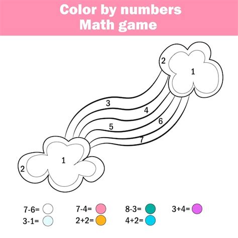 Educatief spel voor kinderen Wiskunde Actvity Kleur op nummer ...