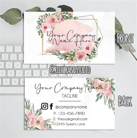 Floral Business Card Template 的图像结果