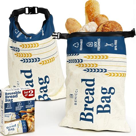 Amazon.com: 2 Pack Reusable Bread Bags - Perfect To Store Homemade ...