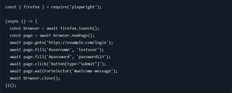 Image result for Example of Playwright Automation Script