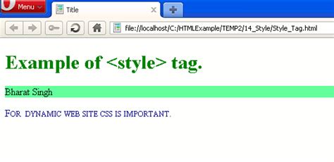 HTML Style Tag 的图像结果