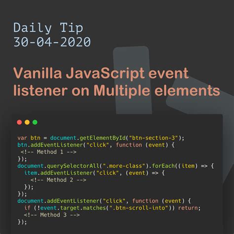 Add Event Listener on Multiple elements (Vanilla JS)