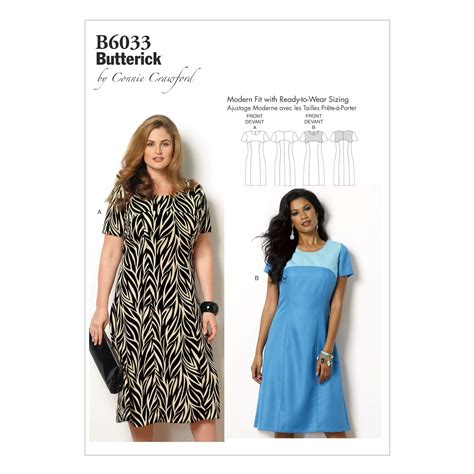 Butterick Patterns B6033MIS Misses'/Women's Dress Sewing Template, Size ...