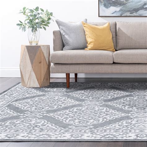 Tayse Wyatt 5 X 8 (ft) Gray Indoor Area Rug WYT1109 5X8 at Lowes.com