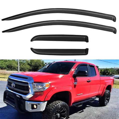 Window Rain Guards Shield for 2007-2021 Toyota Tundra Extended Cabs, Window Vent Visors Shades ...