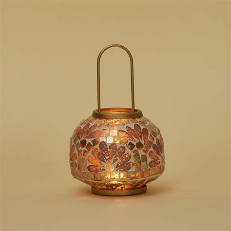 Buy Mabel Glass Mosaic Hanging Lantern from Home Centre at just INR 699.0