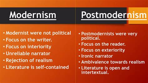 difference between modernism and Postmodernism | PPTX