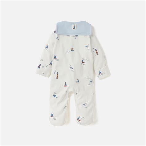 Buy Juniors Nautica Print Closed Feet Sleepsuit with Button Closure ...