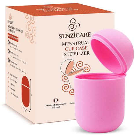 Senziwash Menstrual Cup Sterilizer and Case | Easy-To-Use | Kills 99% ...