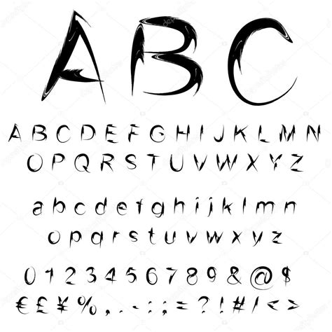 Black handwritten font — Stock Photo © design36 #108474888