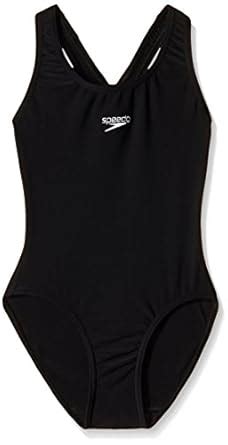 Speedo Kid's Lycra Racerback Girls Swimwear - Black : Amazon.in ...