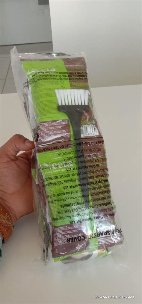 Buy Neeta Powder Hair Colour, Henna Based Hair Color Natural Black (5g ...