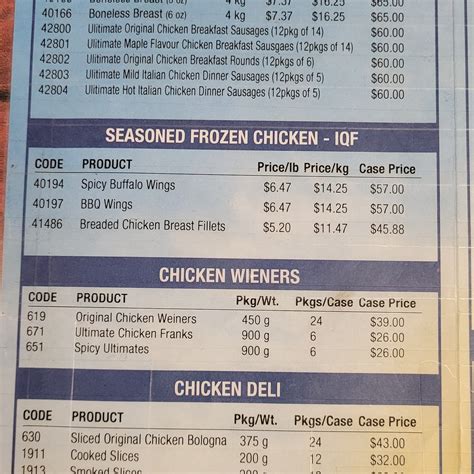 MAPLE LODGE FACTORY OUTLET CHICKEN SHOP, Brampton - Menu, Prices ...