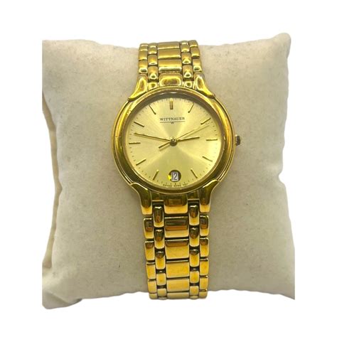 Wittnauer Gold Tone Men's Watch Swiss Made SW2586 Round Two Tone ...