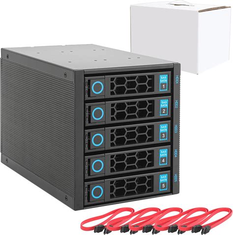 RackChoice Internal Hard Drive Enclosure 5x2.5”/3.5” SATA/SAS Hard ...