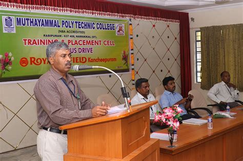 Royal Enfield- Training & Placement cell Campus Drive - Muthayammal ...