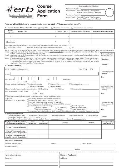 Image result for Course Application Form