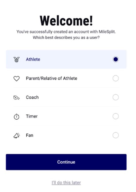 Create a MileSplit Account