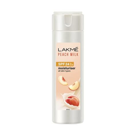 Buy Lakme Peach Milk SPF 24 Moisturiser Cream, 60 ml | 19 Minutes ...