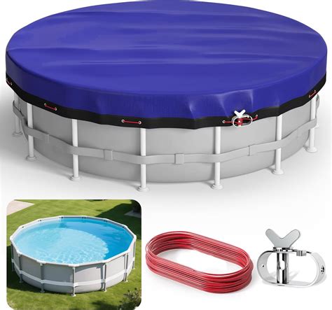 Amazon.com : Evoio 18 ft Pool Cover for Above Ground Pools Round 18Ft ...