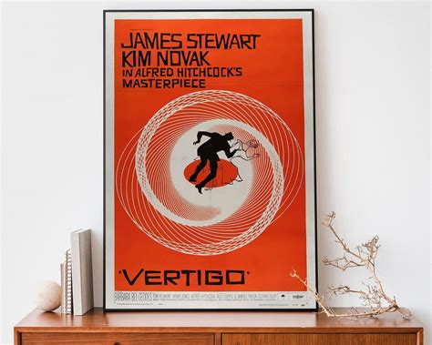 Vintage Vertigo Movie Poster, Retro Film Poster, Alfred Hitchcock Movie ...