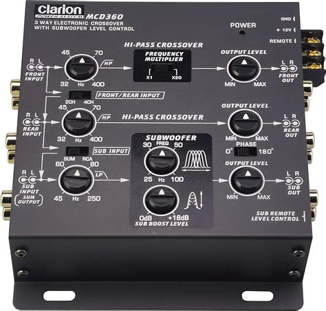 Buy Clarion Mobile Electronics MCD360 2/3-Way 6-Channel Electronic ...