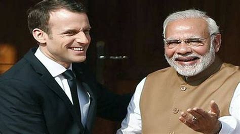 PM Modi, French Prez Macron join hands to work on world's largest ...