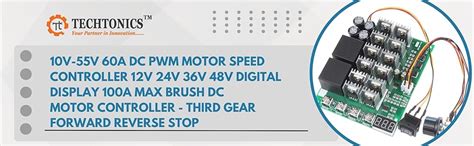 Techtonics 10V-55V 60A DC PWM Motor Speed Controller 12V 24V 36V 48V ...