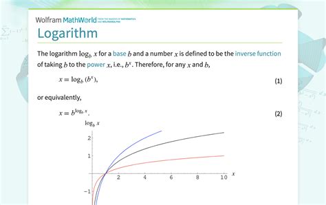 Logarithm -- from Wolfram MathWorld